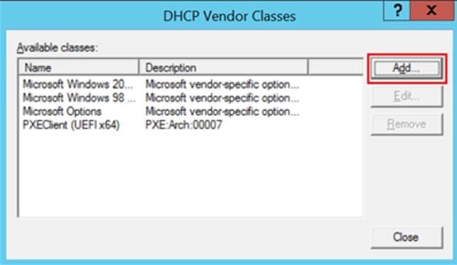 Enable BIOS and UEFI Boot for PXE in DHCP