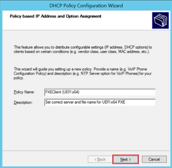 Enable BIOS and UEFI Boot for PXE in DHCP